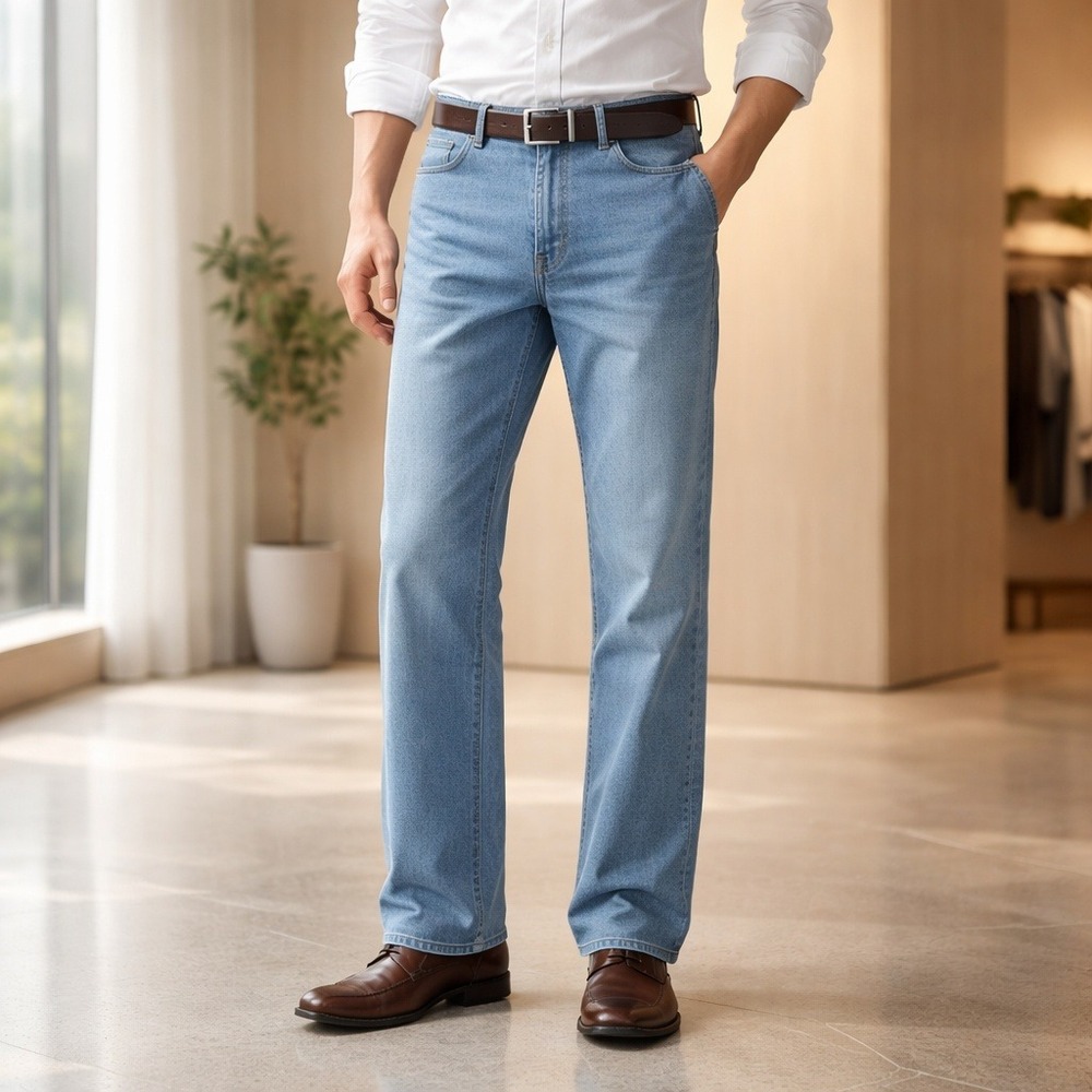 Hiltl Premium 38x34 Denim Relaxed Fit‎ Jeans German Engineered Men's NWT Defect*
